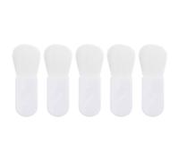 DINHEAROM Set da 5 Pennelli Mini per Trucco Bianco in Materiale Sintetico, Facili da Tenere e Riutilizzabili, per Applicare Fard nel Makeup Quotidiano