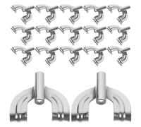 DINHEAROM Set di 20 Ganci e Tiranti in Metallo per Tamburi, Accessori per Batterie e Grancassa, Compatibili con Vari Strumenti a Percussione, Ideali per Esibizioni Musicali