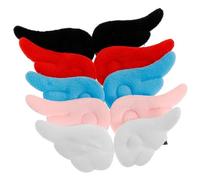 DINHEAROM Set di 5 Paia di Mollette per Chioma a Forma di Piume D'angelo in Peluche e Ferro, Accessori Decorativi Resistenti per Donne e Ragazze, per Chioma Sottili