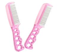 DINHEAROM Spazzola Per Chioma Da Bambola e Parrucca 2 Pezzi Rosa Antistatica in Filo D'acciaio Resistente Per Cura Nodi Accessori Bambine e Amanti Parrucche