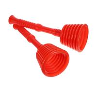 DINHEAROM Stantuffo per WC in Gomma 2 Pezzi Rosso per Pulizia Water e Sgorgatura Rapida Scarichi Domestici