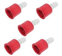 DINHEAROM Tappi a Vite per Bottiglie da Laboratorio 5 Pezzi con Adattatore per Bocca, Sigilli Riutilizzabili in Plastica Pbt Compatibili con Flaconi Reagenti, Copertura a Tenuta Stagna