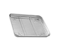 DINHEAROM Teglia da Forno Antiaderente in Acciaio con Raffreddamento per Dolci Pane e Muffin Multifunzione capacità Ampia e Design Resistente