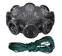 DINHEAROM Trappola per Pesca Portatile in Plastica Design Cavo e Fondo Piatto e Pesce, Aumenta la Cattura Durante la Pesca