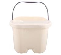 DINHEAROM Vasca per pediluvio in plastica con coperchio - Vasca per pediluvio massaggiante per lenire i piedi stanchi, per bianca per la cura della casa e la SPA