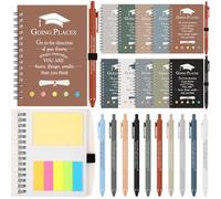 Dinifee 10 set di regali di laurea classe 2026 Inspirational Spiral Journal Kraft con note adesive Penna a sfera motivazionale regali per studenti insegnanti universitari laureati