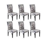 Dining Room Chair Covers Slipcovers Set of 4 or 6, Stretch Removable Washable Dining Chair Protector Decoration Cover Seat Slipcover for Hotel,Ceremon