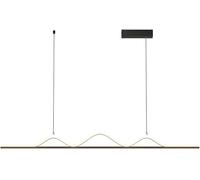 Dining Room Long Suspension Lamps, Modern LED Pendant Light, Linear Metal Wave Hanging Lamp with Acrylic Shade, Kitchen Island Drop Lights,Ceiling Lighting