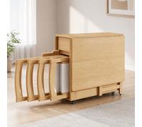 Dining set with 4 chairs, folding dining table with storage space