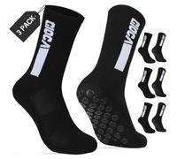 Dinjunxi Calzini Antiscivolo Calcio Uomo 3 paia Calzini da Calcio Unisex | Design Antiscivolo | EU 39-46 / UK 6-11 | 75% Cotone | Calzettoni da Calcio per Pallacanestro Yoga