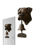 Dinner Bell Outdoor, Dog Head Doorbell, Rustic Entry Bell, Iron Garden Chime, Vintage Farmhouse Door Ringer for Cottages Sheds Apartments Wedding Venues Spaces, 7.99x4.92 inches