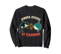 Dinner Divided By Teamwork Orca Behavior Humor Felpa