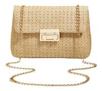 Dinntty Borsa Piccola in Rattan Fatta a Mano, Borsetta a Tracolla Intrecciata per L'Estate, Borsa Spiaggia a Spalla per Uso Quotidiano Casual
