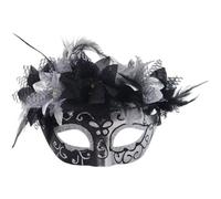 Dinntty Maschera di Piume per Feste di Halloween, Mezza Faccia, per Donne, Cosplay, Mascherata, Decorazione per Il Giorno dei Morti