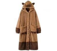 Dinntty Pigiama con Cappuccio e Caldo a Forma di Capibara, Accappatoio con Cappuccio e Tasca per la Notte, per Viaggi all'aperto e Feste in Costume da Animale.