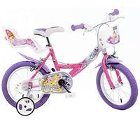 Bicicletta Winx 14'' con Portabambola, Freno e Cestino Anteriore - adatta per bambini dai 5-7 anni