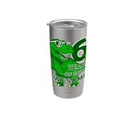 DINO 6 ANNI BIMBO DINOSAURIO 6° COMPLEANNO Bicchiere termico in acciaio inox doppia parete
