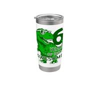 DINO 6 ANNI BIMBO DINOSAURIO 6° COMPLEANNO Bicchiere termico in acciaio inox doppia parete