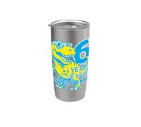 DINO 6 ANNI BIMBO DINOSAURIO 6° COMPLEANNO Bicchiere termico in acciaio inox doppia parete