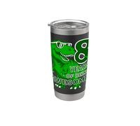 DINO 8 ANNI BIMBO DINOSAURIO 8° COMPLEANNO Bicchiere termico in acciaio inox doppia parete