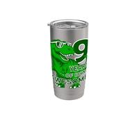 DINO 9 ANNI BIMBO DINOSAURIO 9° COMPLEANNO Bicchiere termico in acciaio inox doppia parete