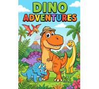 Dino Adventures Activity Book for Kids Ages 4-8: Mazes, Coloring Pages, Word Searches & Drawing Activities - Dinosaur Fun for Boys and Girls