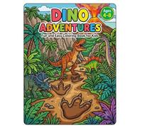 Dino Adventures Coloring Book: Fun and Easy Coloring Pages for Kids Ages 4-8 Featuring Dinosaurs, Volcanoes and Prehistoric Adventures