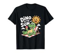 Dino al sole - Happy Summer Ice Cream Chill Design Maglietta