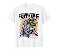 Dino Astronaut Ancient Rex Future Fusion Art Space Explorer Maglietta