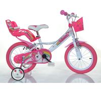 Dino Bikes 164R-UN bicicletta Bicicletta da città 40,6 cm (16 ) Acciaio Rosa, Bianco - Nouvo