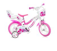 Bicicletta Bambina Bianca e Rosa Flappy 12 pollici Multicolor