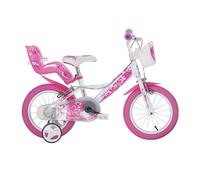Dino Bikes 144RN Bicicletta 14" Little Hearts Rosa/Bianco