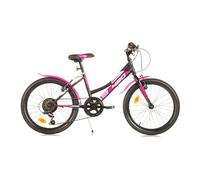 BICICLETTA DINO BIKES BIMBA MISURA 20 BICI MTB AURELIA BAMBINA ART. 420D SHIMANO 6V (NERO FUXIA)