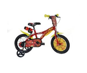 Dino Bikes Bicicletta Bambino 14" Flash con Rotelline Stabilizzatrici