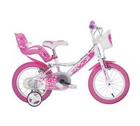 Dino Bikes 144RN Bicicletta 14" Little Hearts Rosa/Bianco