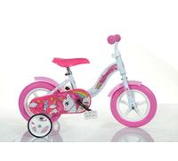 Dino Bikes Unicorn 10 " bici rotelle bambina bianca rosa 85 cm