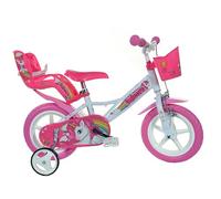 Dino Bikes Unicorno 12" Bicicletta, 30,5 cm Bambina, Bianco e Rosa