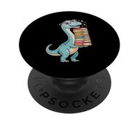 Dino Bookworm Stack, dinosauro da lettura per bambini PopSockets PopGrip Adesivo
