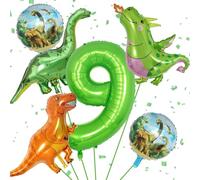 Dino compleanno 9 anni ragazzo - palloncini, dinosauri e safari, decorazione per compleanno dei bambini