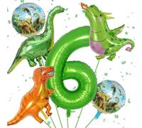 Dino Compleanno Decorazione per 6 anni, decorazione di compleanno per 6 anni, per bambini, per compleanno, 6 anni, decorazione per compleanno per bambini, dinosauro, decorazione per compleanno, verde,