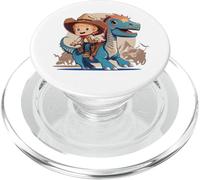 Dino Cowboy - Dinosauro Rodeo Reiter - Asilo PopSockets PopGrip per MagSafe