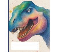 Dino Days Notebook; 8x10" 120 page Wide Lined Journal: A Watercolor Dinosaur Notebook for Creative Kids