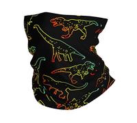 Dino Dinosaur Silhouette Black Stampato Cerchietto per Capelli Protezione UV Sciarpa al Collo Ghetta da Collo per Motocicletta Sports Campeggio