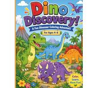 Dino Discovery! - A Fun Dinosaur Coloring Adventure: A mix of single-dinosaur portraits and simple prehistoric habitat scenes.coloring book