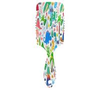 Dino Doodle Collection - Spazzola per capelli con cuscino, pettini da donna, antistatica, spazzola per capelli sana, spazzola per capelli moderna