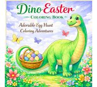 Dino Easter Coloring Book: Adorable Egg Hunt Coloring Adventures