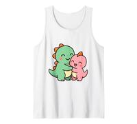 Dino Friends Forever. Simpatico Design con Dinosauro Kawaii. Canotta