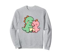 Dino Friends Forever. Simpatico Design con Dinosauro Kawaii. Felpa