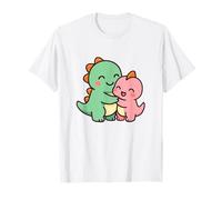 Dino Friends Forever. Simpatico Design con Dinosauro Kawaii. Maglietta