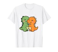 Dino Friends Forever. Simpatico Design con Dinosauro Kawaii. Maglietta